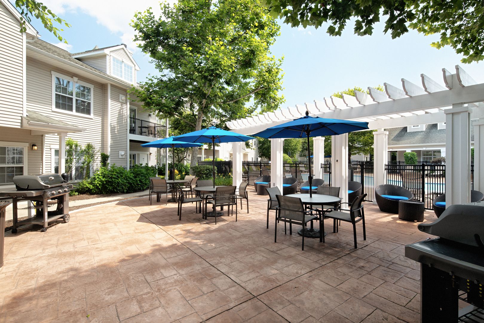 Outdoor grilling station.