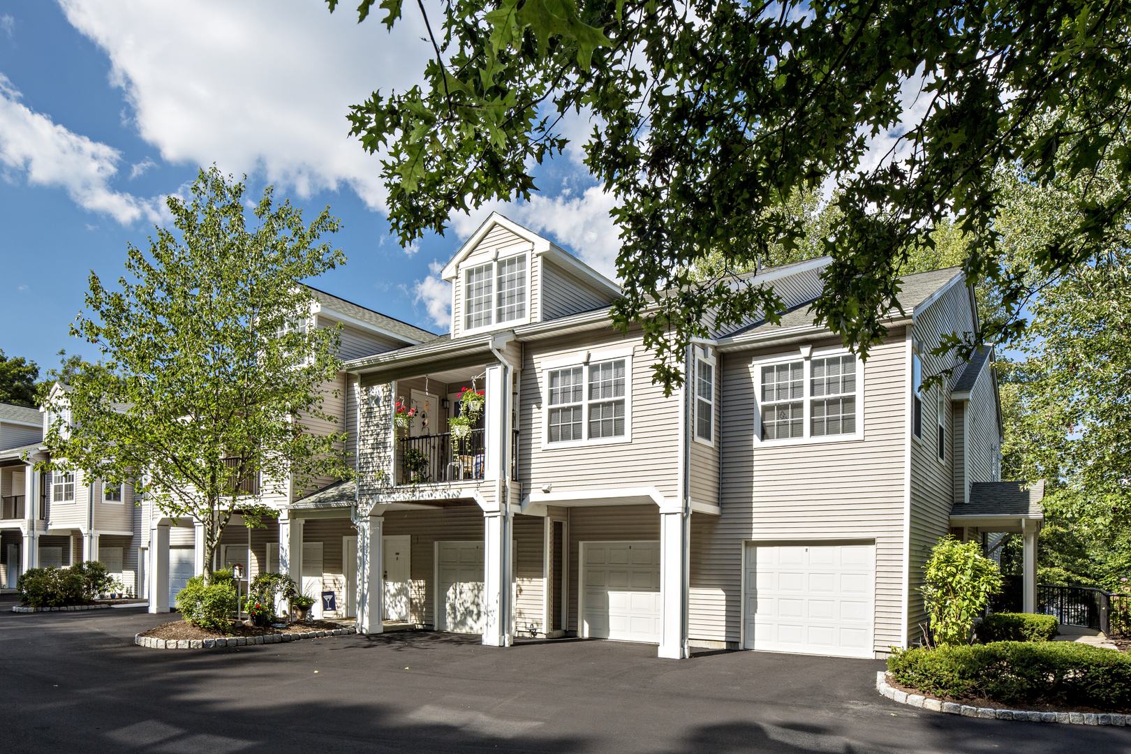 Private garages for parking.